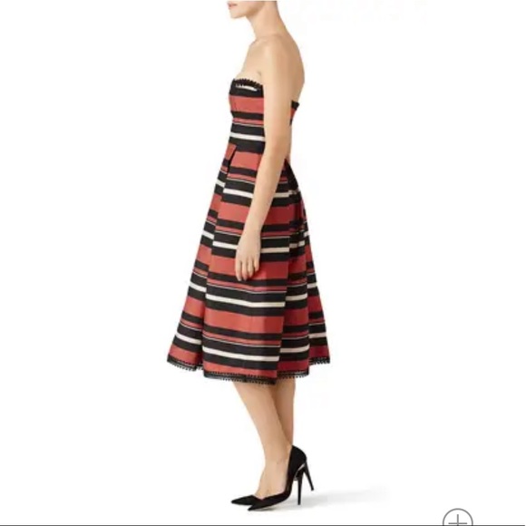 Nicholas Strapless Stripe midi dress - Picture 3 of 6